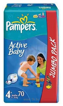 Фотографии Pampers Active Baby 4 Maxi (7-18 кг) Jumbo Pack 70 шт