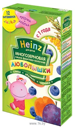 Фотографии Heinz Многозерновая фруктово-молочная слива, абрикос, черника, 200 г