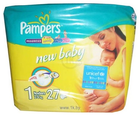 Фотографии Pampers New Baby 1 Newborn (2-5 кг) 27 шт