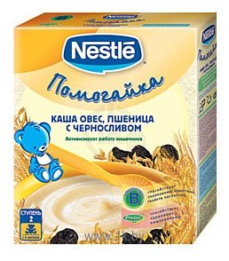 Фотографии Nestle Помогайка Овес, Пшеница с Черносливом, 250 г