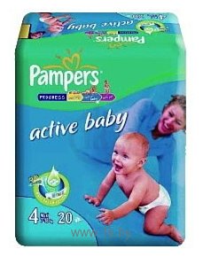 Фотографии Pampers Active baby 4 Maxi (7-18 кг) 20 шт.