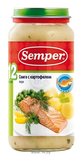 Фотографии Semper Семга с картофелем, 250 г