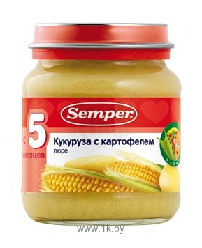 Фотографии Semper Кукуруза с картофелем, 135 г