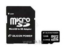 Фотографии Silicon Power micro SDHC Card 16GB Class 4 + SD adapter