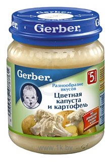 Фотографии Gerber Цветная капуста, картофель, 130 г