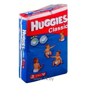 Фотографии Huggies CLASSIC 3 (4-9 кг) 58 шт