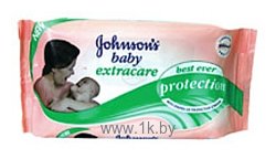 Фотографии Johnson's Baby с полосками защитного крема и кипреем, 64шт