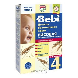 Фотографии Bebi Рис низкоаллергенная с пребиотиками, 200 г
