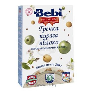 Фотографии Bebi Premium Гречка, курага, яблоко, 200 г