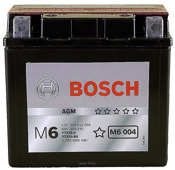 Фотографии Bosch M6 AGM M6004 504012003 (4Ah)