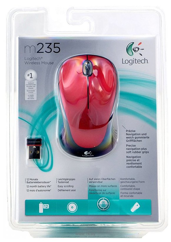 Фотографии Logitech Wireless Mouse M235 Red-black USB