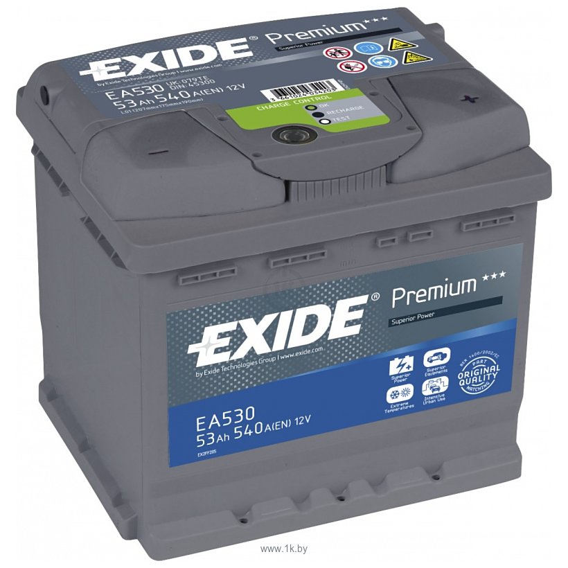 Фотографии Exide Premium 53 L (53Ah) EA530