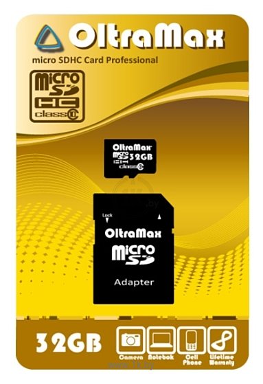 Фотографии OltraMax microSDHC Class 10 32GB + SD adapter