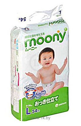 Фотографии Moony L (9-14 кг) 54шт