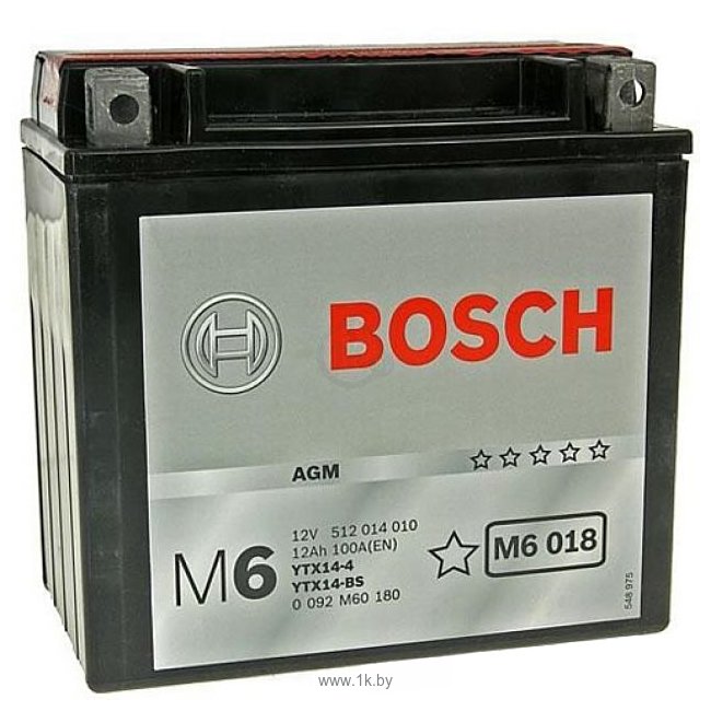 Фотографии Bosch M6 AGM M6018 512014010 (12Ah)