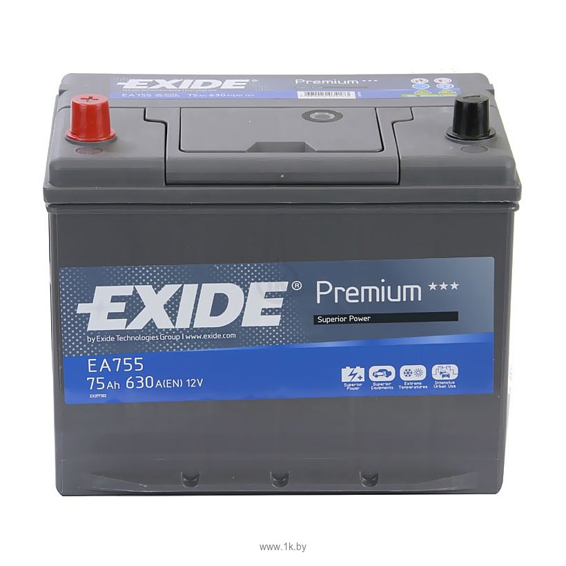 Фотографии Exide Premium Japan 75 R (75Ah)