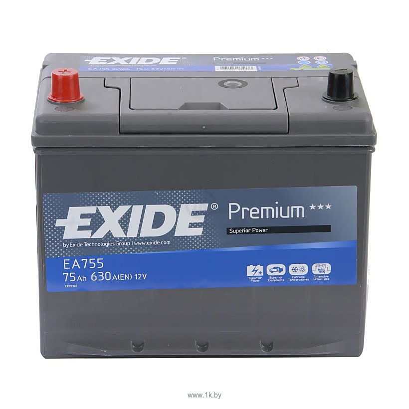 Аккумулятор обратной полярности exide. Аккумулятор Exide Premium ea755. Аккумулятор Exide Excell eb504. Exide Premium 755. Exide Premium 075.