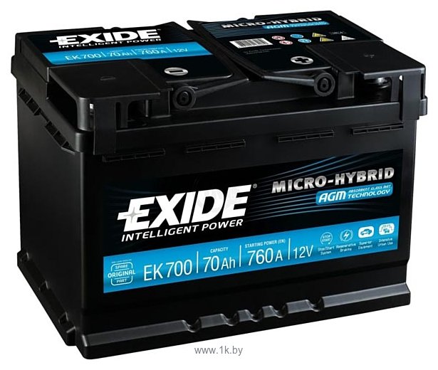 Фотографии Exide Micro-Hybrid AGM EK700 (70Ah)