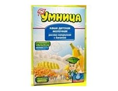 Фотографии УМНИЦА Молочная рисово-кукурузная с бананом, 250 г