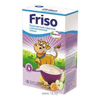 Фотографии Friso Пшеничная с фруктами с детской молочной смесью, 250 г