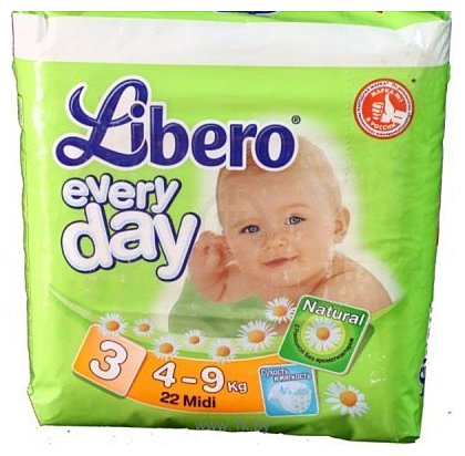 Фотографии Libero Everyday 3 Midi 4-9 кг 22 шт