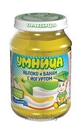Фотографии УМНИЦА Яблоко и банан с йогуртом, 130 г
