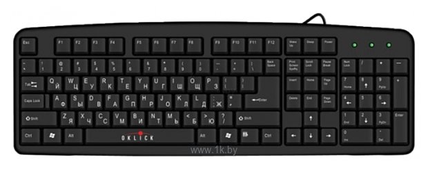 Фотографии Oklick 100 M Standard Keyboard black USB