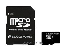 Фотографии Silicon Power micro SDHC Card 32GB Class 10 + SD adapter