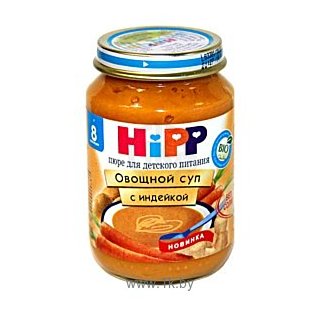 Фотографии HiPP Овощной суп с индейкой, 190 г
