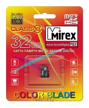 Фотографии Mirex microSDHC Class 10 32GB