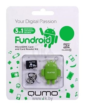 Фотографии Qumo microSDHC class 10 4GB + Fundroid USB Card Reader
