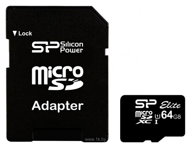 Фотографии Silicon Power ELITE microSDXC 64GB UHS Class 1 Class 10 + SD adapter