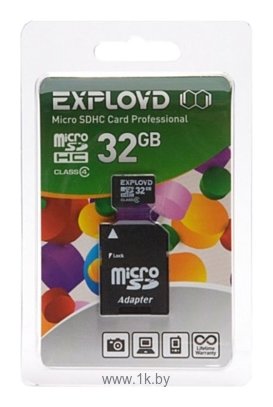Фотографии EXPLOYD microSDHC Class 4 32GB + SD adapter