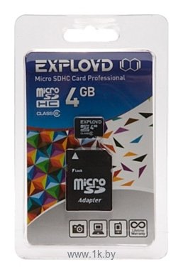 Фотографии EXPLOYD microSDHC Class 6 4GB + SD adapter
