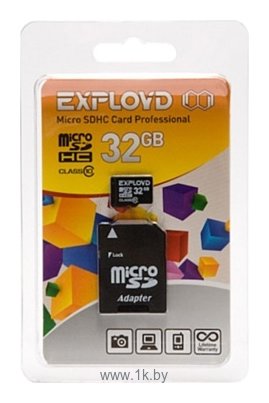 Фотографии EXPLOYD microSDHC Class 10 32GB + SD adapter