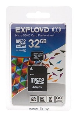 Фотографии EXPLOYD microSDHC Class 6 32GB + SD adapter