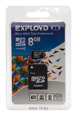 Фотографии EXPLOYD microSDHC Class 6 8GB + SD adapter