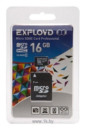 Фотографии EXPLOYD microSDHC Class 6 16GB + SD adapter