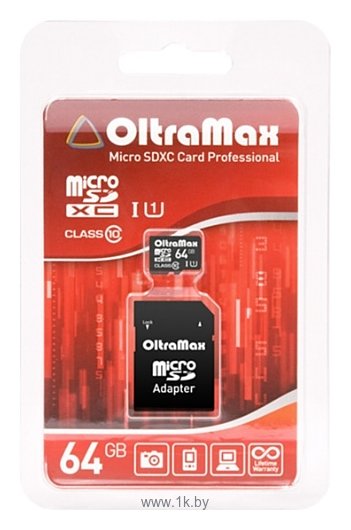 Фотографии OltraMax microSDXC Class 10 UHS-1 64GB + SD adapter