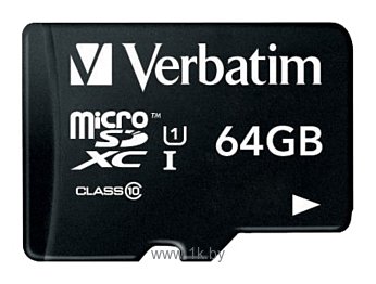 Фотографии Verbatim microSDXC Class 10 UHS-1 64GB + SD adapter