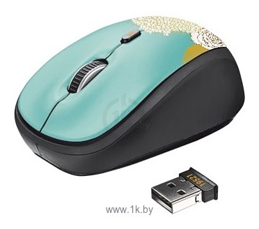 Фотографии Trust Yvi Wireless Mouse flower black USB