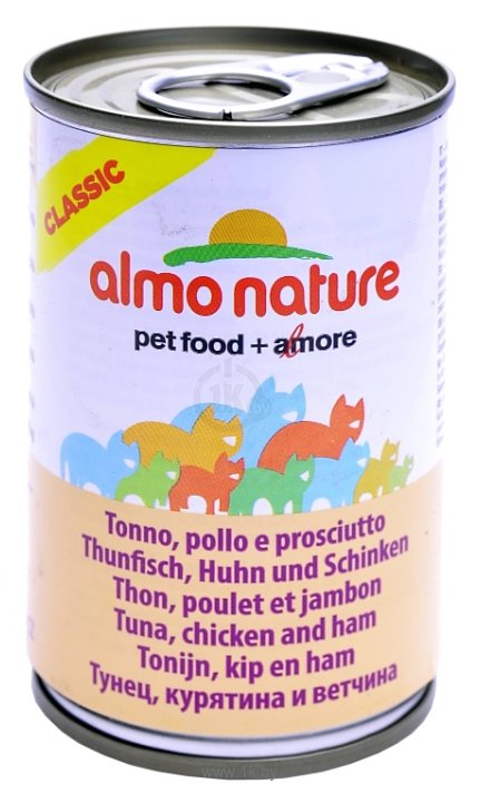 Фотографии Almo Nature Classic Adult Cat Jelly Tuna, Chicken and Ham (0.14 кг) 1 шт.