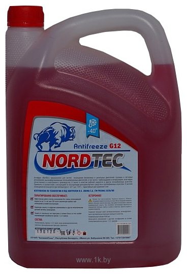 Фотографии NordTec Antifreeze-40 G12 красный 10кг