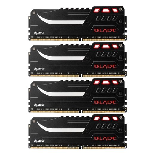 Фотографии Apacer BLADE FIRE DDR4 3000 CL 16-18-18-38 DIMM 32Gb Kit (8GBx4)