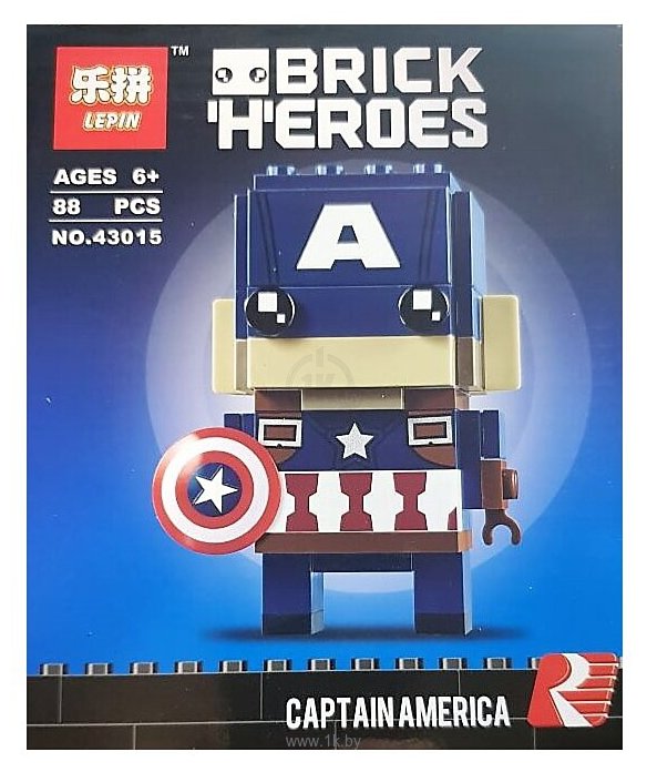 Фотографии Lepin Brick Heroes 43015 Капитан Америка