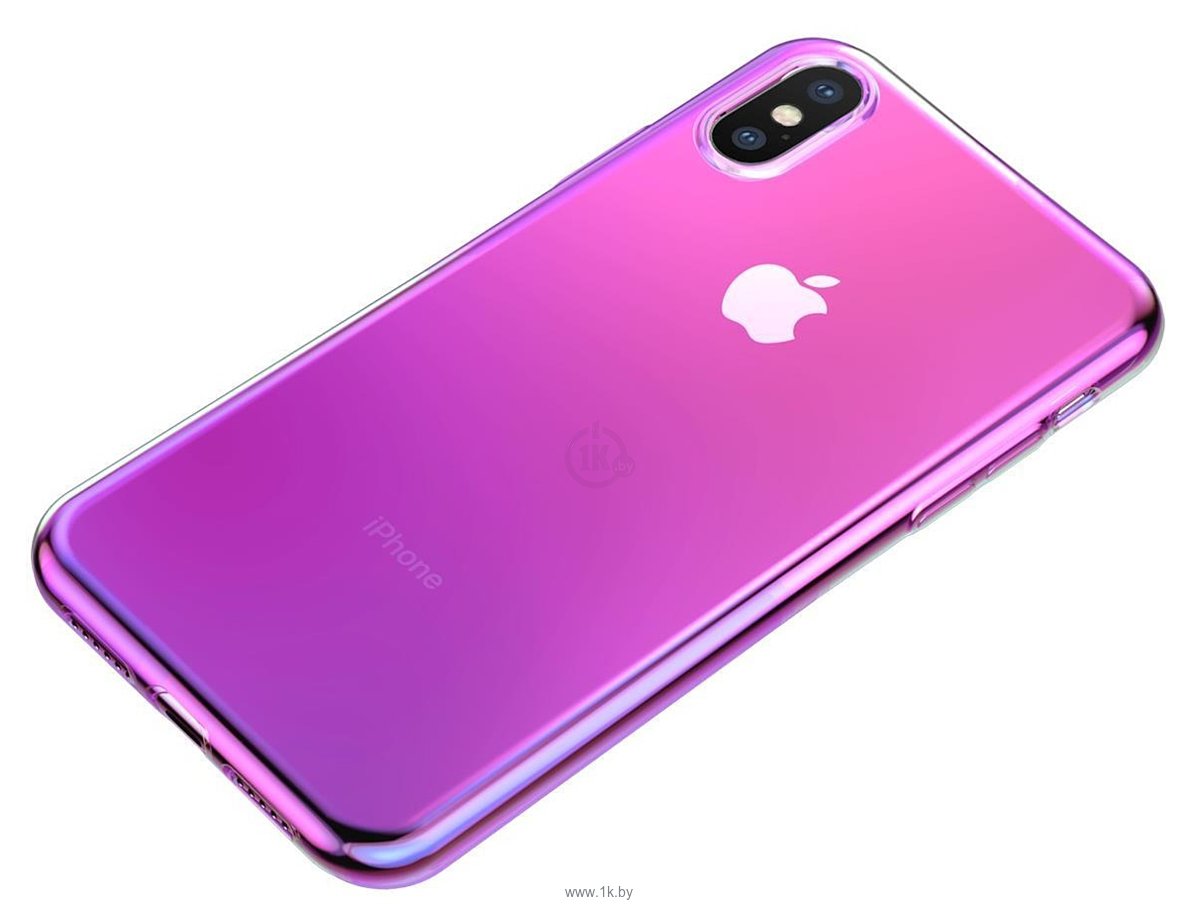 Фотографии Baseus Glow для iPhone XS (розовый)