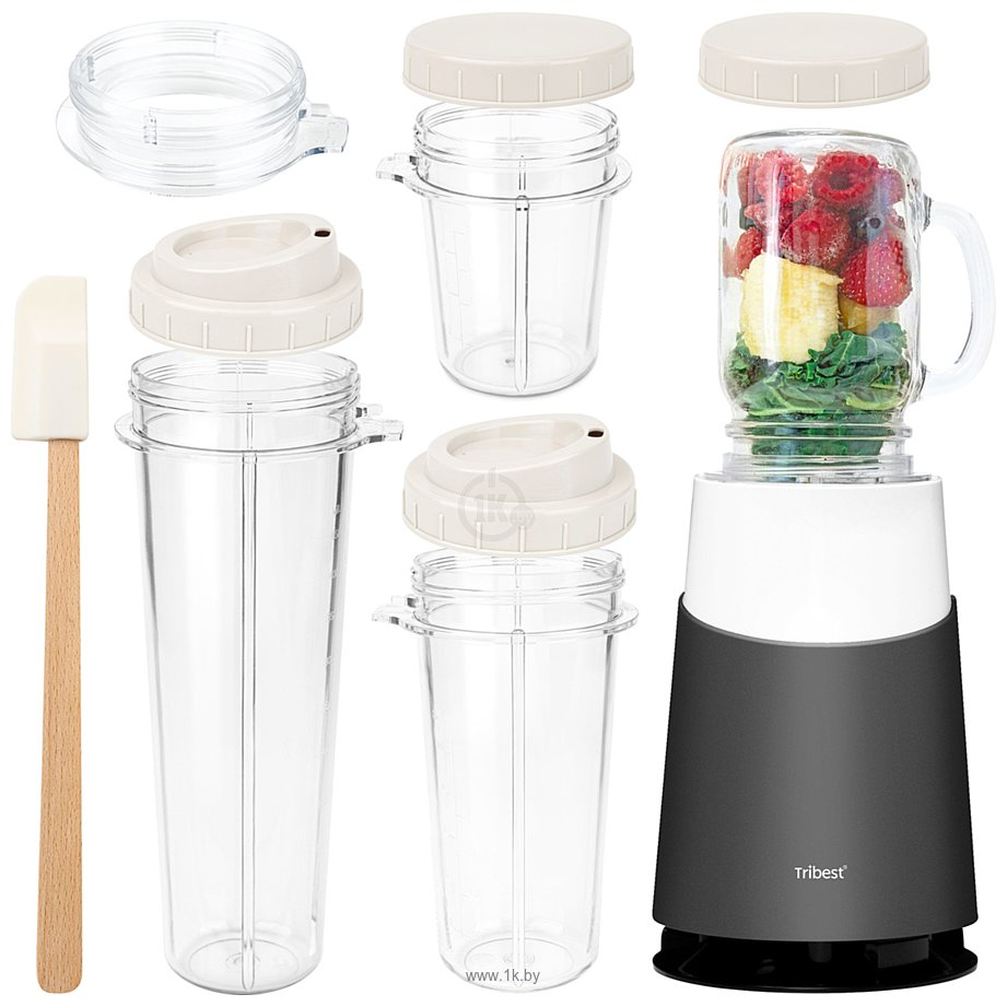 Фотографии Tribest Personal Blender II Mason Jar Ready PB-430 (серый)