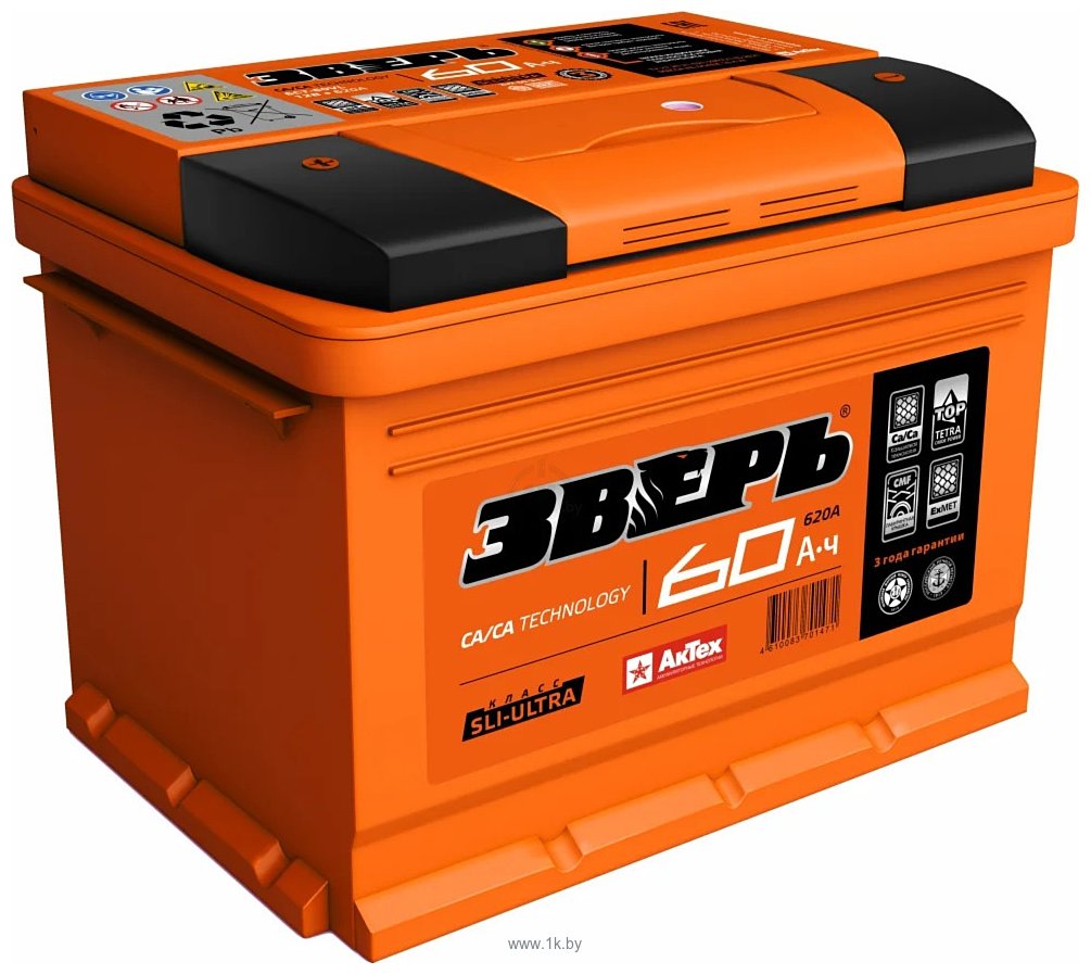 Фотографии Зверь Ca/Ca 6СТ-60 VL (R) (60Ah)