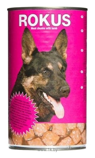 Фотографии ROKUS Для собак мясные кусочки с ягненком консервы (1.25 кг) 1 шт.