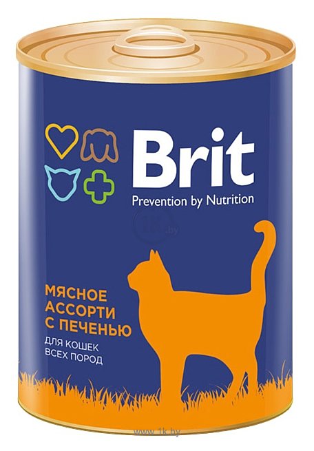 Фотографии Brit (0.34 кг) 1 шт. Консервы для кошек Мясное ассорти с печенью